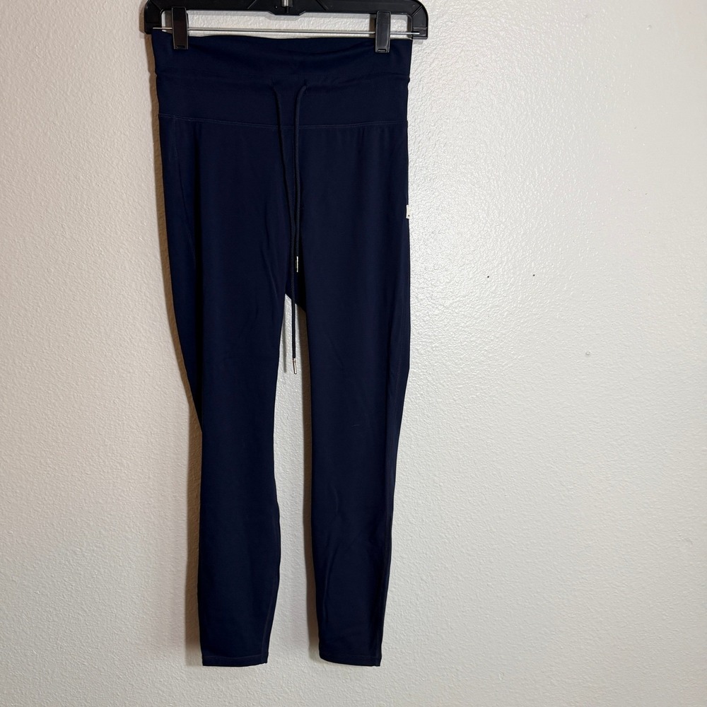 Adidas Navy Blue High Waisted Drawstring Activewear Leggings Medium